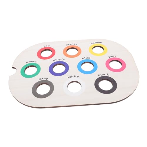 HANABASS Montessori Lerntray aus Holz Farbiges Sortierspiel für Kleinkinder Sensorisches Motorikspiel für Vorschulkinder Fördert Feinmotorik Kognitives Lernen Eltern-Junge von HANABASS