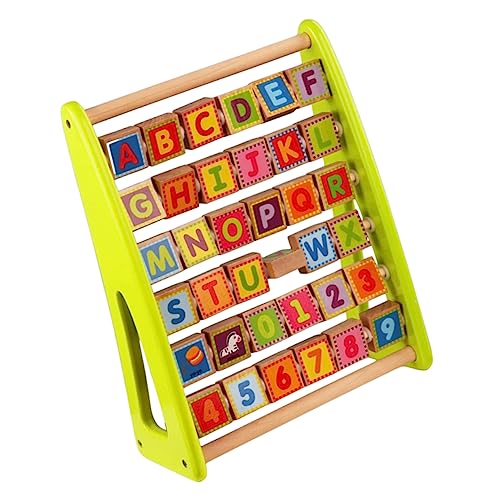 HANABASS Multifunktions Alphabetspielzeug Holzspielzeug für Lernspiel zur Frühen Bildung Pädagogisches Lernregal Kreativität und Hand Auge Koordination von HANABASS