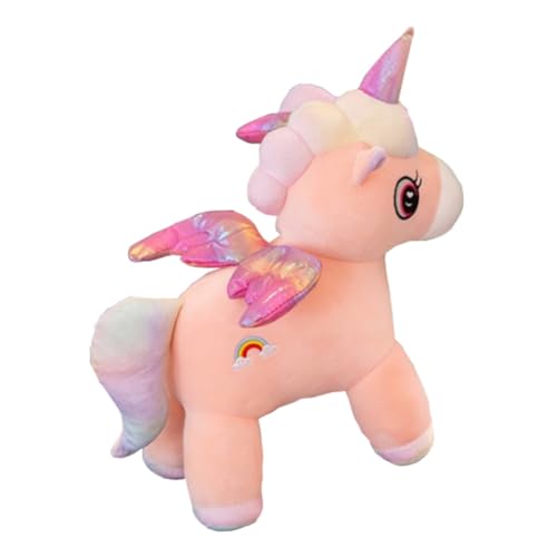 HANABASS Niedliches Einhorn Plüschtier Kuschelkissen Weiches Cartoon Stofftier für Mädchen und Kreative Lustige Einhornpuppe Umarmen von HANABASS