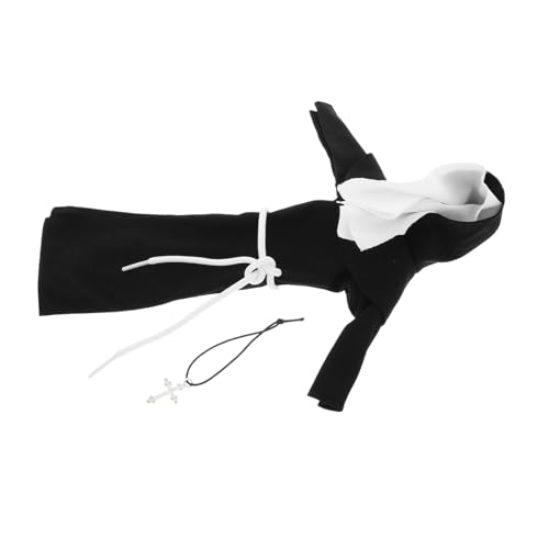 HANABASS Nonne Puppenkleidung Mini-plüschtier-Kleidung Puppenkleidung Für Plüschtiere Stofftier-Outfit Plüschbärenkleidung Kreuz Halskette Mini-plüsch-Outfit Polyester Black HANABASS Nonne Puppenkleidung Mini-plüschtier-Kleidung Puppenkleidung Für Plüschtiere Stofftier-Outfit Plüschbärenkleidung Kreuz Halskette Mini-plüsch-Outfit Polyester Black von HANABASS