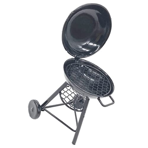 HANABASS Ofenmodell Grillrost Puppenhaus-Küche Grillenwerkzeuge Mini-Grill Miniaturküche Puppenhaus Miniaturen Möbel Mini Grill Dekoration Mini-Kohleofen Kleiner Grill Miniküche Eisen von HANABASS