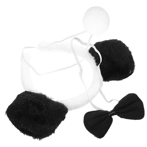 HANABASS Panda Kostüm mit Stirnband Fliege und Bequemes Tier cosplay Zubehör für Langlebig und Hautfreundlich für Halloween und Partys HANABASS Panda Kostüm mit Stirnband Fliege und Bequemes Tier cosplay Zubehör für Langlebig und Hautfreundlich für Halloween und Partys von HANABASS