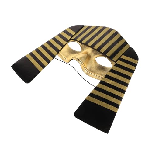 HANABASS Pharaonen Maske für Leicht und Atmungsaktiv Langlebig Bühnenauftritt Halloween Kostüm Party Requisiten Drama Cosplay Zubehör von HANABASS