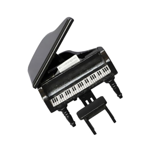 HANABASS Piano-Modell -Klavier Miniaturen Klavier Kind Puppenhaus Mini- Klaviermodellspielzeug Miniatur-Klaviermodell Klavier Dekoration kleines Klavier Mini-Dekoration Holz Schwarz von HANABASS