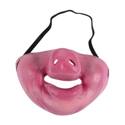 HANABASS Pig Cosplay Maske Halbgesichtsmaske für Halloween Kreative Party Dekoration für Kostümpartys und Rollenspiele für Fasching und Karneval von HANABASS