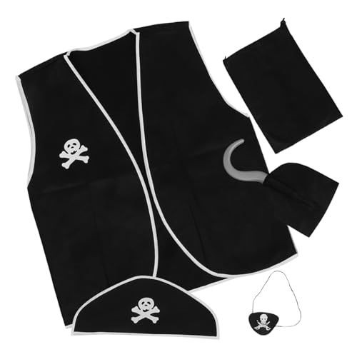 HANABASS Piratenthemen Kostümset für Erwachsene und Teiliges Cosplay mit Hut Handhaken Weste und Weiteren Zubehörteilen für Halloween Geburtstagsfeiern und Mottopartys HANABASS Piratenthemen Kostümset für Erwachsene und Teiliges Cosplay mit Hut Handhaken Weste und Weiteren Zubehörteilen für Halloween Geburtstagsfeiern und Mottopartys von HANABASS