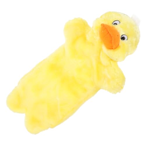 HANABASS Plüsch Handpuppe Ente Flauschig Waschbar Handspielpuppe Cartoon Entenmotiv Kuscheltier Interaktiv Für Geschichten Erzählen Und Fantasie von HANABASS