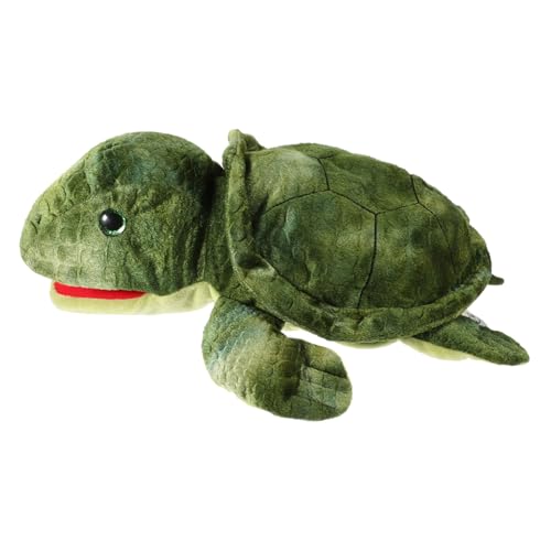 HANABASS Plüsch-Schildkröten-Handpuppe gefülltes Handspielzeug Cartoon-Fingerpuppen Handpuppe Schildkröte Stofftier Kinderpuppen süßer Plüsch PP Baumwolle Green von HANABASS