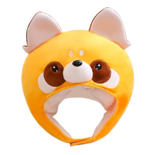 HANABASS Plüsch Waschbär Kopf Hut Verstellbare Tiermütze für Erwachsene Lustiges Cosplay Zubehör für Halloween Winter Partys Kostüme Bequemes Tragegefühl Vielseitig Einsetzbar von HANABASS