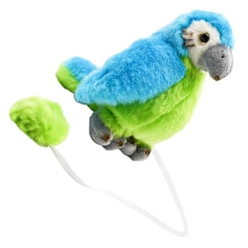 HANABASS Plüsch-schulterpapagei Blau Weicher Langlebiger Piraten-Vogel als Realistisches Schulter-Accessoire für Erwachsene für Halloween-kostüme Cosplay und Piratenpartys von HANABASS