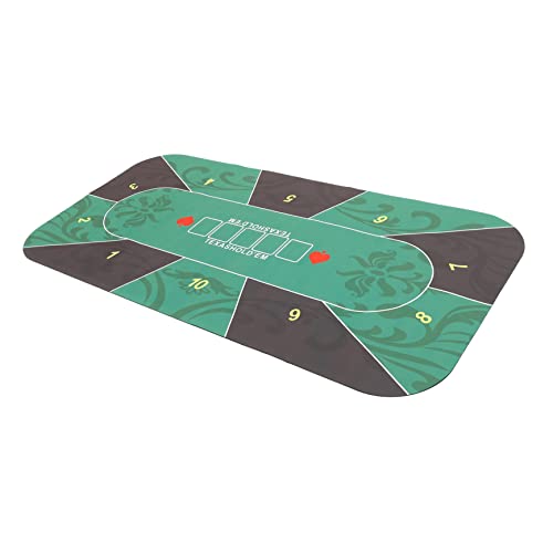 HANABASS Poker Tischdecke Rutsch mit Gedrucktem Muster für Brettspiele Schützt Ihren Tisch und Geräusche Beim für Personen von HANABASS