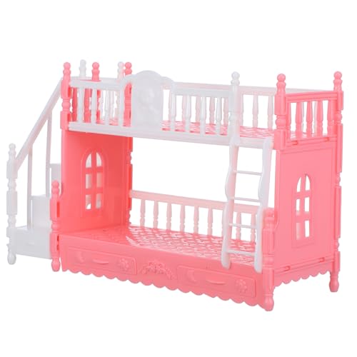 HANABASS Prinzessin Puppenbett Puppendekor Dekoration Zubehör Realistisch Mädchen Klein Kind Babypuppe Vorgeben Miniatur Unser Betten Puppenhausmöbel Doppelt Koje Rosa Abs HANABASS Prinzessin Puppenbett Puppendekor Dekoration Zubehör Realistisch Mädchen Klein Kind Babypuppe Vorgeben Miniatur Unser Betten Puppenhausmöbel Doppelt Koje Rosa Abs von HANABASS