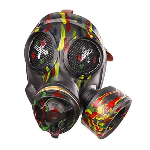 HANABASS Punk-gashaube Gruselige Halloween-maske Stutzenhalter Schwarze Maske Dekoration Halloween-kostümzubehör Zubehör Für Partykostüme Horror-maske Partyzubehör Verkleiden Emulsion HANABASS Punk-gashaube Gruselige Halloween-maske Stutzenhalter Schwarze Maske Dekoration Halloween-kostümzubehör Zubehör Für Partykostüme Horror-maske Partyzubehör Verkleiden Emulsion von HANABASS
