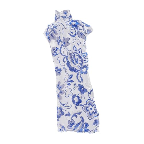 HANABASS Puppe Cheongsam Puppenzubehör Puppen-Outfit Kleid für Puppen dekoratives Puppenkostüm Puppenkleidung Stoff Blue HANABASS Puppe Cheongsam Puppenzubehör Puppen-Outfit Kleid für Puppen dekoratives Puppenkostüm Puppenkleidung Stoff Blue von HANABASS