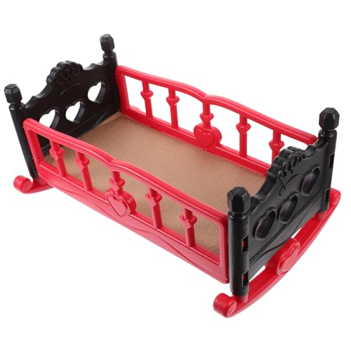 HANABASS Puppen-Shaker Mini-Puppenhausmöbel Hausspielzeug Miniatur-Puppenstubenbett -Babybett Miniatur-Puppenhauszubehör Puppenhausbett Plastik rot HANABASS Puppen-Shaker Mini-Puppenhausmöbel Hausspielzeug Miniatur-Puppenstubenbett -Babybett Miniatur-Puppenhauszubehör Puppenhausbett Plastik rot von HANABASS