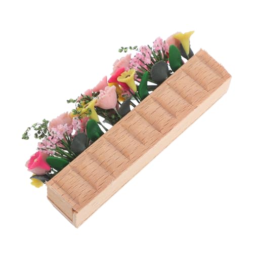 HANABASS Puppenhaus Aus Holz Topfblume Fensterbrett Pflanzen Fee Saftig DIY Miniatur Dollhouse Badezimmer Klein Winzig Künstlich Miniaturen Häuser Modern Miniaturgarten Groß Colorful von HANABASS