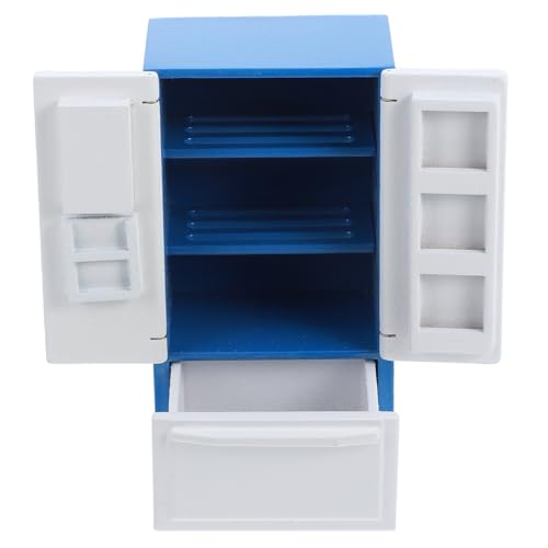 HANABASS Puppenhaus Kühlschrank Modell Kühlschränke Gefrierschränke Retro Kleinkühlschränke Mini Kühlschrank Für Miniatur Kühlschrank Ornament Miniatur Kühlschrank Miniatur von HANABASS