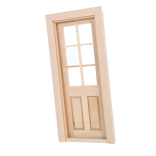 HANABASS Puppenhaus Minitüren Und Fenster Puppenhausfenster Maßstab 112 Puppenhaus Türrahmen Mini Puppenhaustüren Und Fenster Miniaturtüren Zum Basteln Möbel Puppenhaustür Khaki von HANABASS