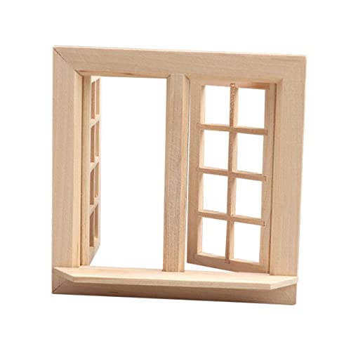 HANABASS Puppenhaus-Modell Fenster Winzig Feld Miniatur Doppelt Bausatz Möbel Für Spielzeughäuser Puppenhaus-türrahmen Mini-Dekoration Möbeldekoration Khaki Hölzern HANABASS Puppenhaus-Modell Fenster Winzig Feld Miniatur Doppelt Bausatz Möbel Für Spielzeughäuser Puppenhaus-türrahmen Mini-Dekoration Möbeldekoration Khaki Hölzern von HANABASS