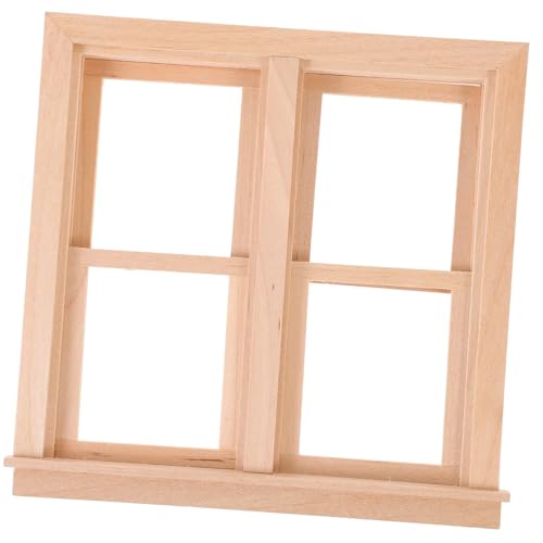 HANABASS Puppenhaus Zubehör Dekoratives Fenster für Miniaturhäuser DIY Holzmodell Wiederverwendbar und Farblich Gestaltbar für Puppenhausliebhaber HANABASS Puppenhaus Zubehör Dekoratives Fenster für Miniaturhäuser DIY Holzmodell Wiederverwendbar und Farblich Gestaltbar für Puppenhausliebhaber von HANABASS