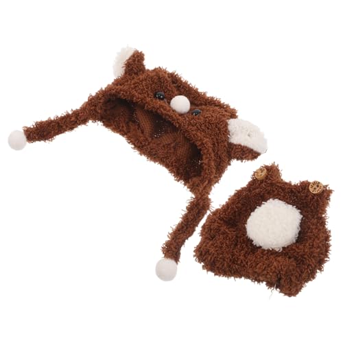 HANABASS Puppenkleidung Bärenkostüm Weicher Stoff Latzhose mit Kapuze Für Puppen Mädchen Bärenkleidung Zubehör Zum Verkleiden HANABASS Puppenkleidung Bärenkostüm Weicher Stoff Latzhose mit Kapuze Für Puppen Mädchen Bärenkleidung Zubehör Zum Verkleiden von HANABASS