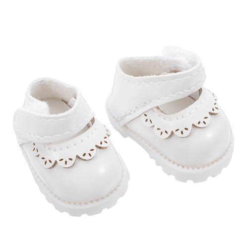 HANABASS Puppenschuhe Mini PU Weiße Flats für Puppen Weiche Bequeme Sandalen Zubehör für Mädchen Einfaches Anziehen Passend für Verschiedene Themen und Kostüme HANABASS Puppenschuhe Mini PU Weiße Flats für Puppen Weiche Bequeme Sandalen Zubehör für Mädchen Einfaches Anziehen Passend für Verschiedene Themen und Kostüme von HANABASS