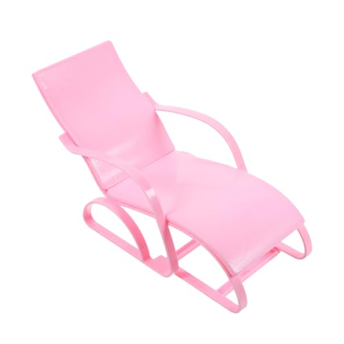 HANABASS Puppenstrandkorb Kleinkind Mini Puppenstuhl Zur Dekoration Puppenstuhlmodell Gefälschtes Strandkorbmodell Puppen-strandkorbmodell Strandkorb Für Puppen Plastik Rosa von HANABASS