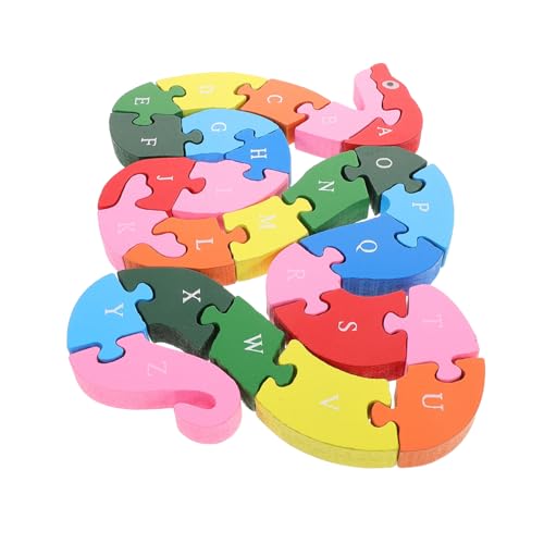 HANABASS Puzzle Intelligenzspiel Montessori-rätsel Lernrätsel Gestalten Bausteine ​​für Kleinkinder Bodenrätsel Für Zum Sortieren Von Farben ABC-blöcke Holz von HANABASS