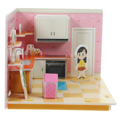HANABASS Puzzle Küchenmodell DIY Miniatur Puzzlespiel Papiermodell Langlebig Wiederverwendbar Gestaltet als Dekoration für Schreibtisch HANABASS Puzzle Küchenmodell DIY Miniatur Puzzlespiel Papiermodell Langlebig Wiederverwendbar Gestaltet als Dekoration für Schreibtisch von HANABASS