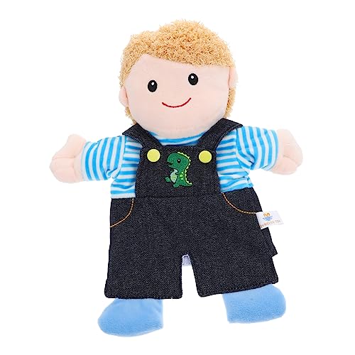 HANABASS Q Version Jungen Handpuppe Plüschspielzeug Handspielzeug für Kindergarten Familienzeit Interaktives Erzählspielzeug Lernspielzeug von HANABASS