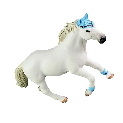 HANABASS Quarter White Horse-Modell für kinderspielzeug Pferde-Plastikmodell Tierfiguren für Auto Pferde-Statue Pferdemodell Nachahmung eines Pferdespielzeugs PVC Weiß von HANABASS