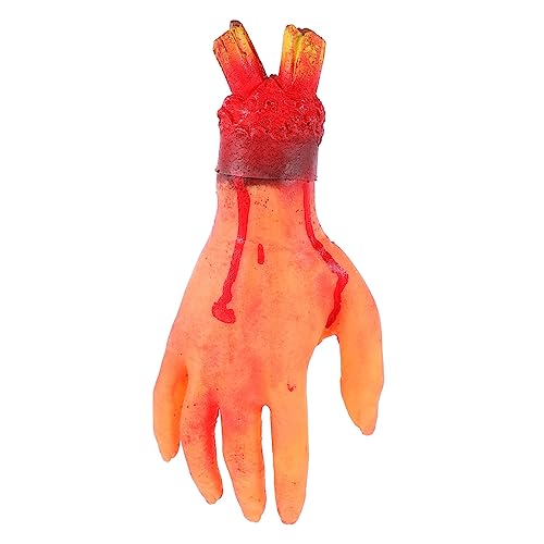 HANABASS Realistische Blutige Hand Halloween Requisite Gruseliges Party Deko Zubehör für Outdoor Halloween Pranks und Horror Dekorationen von HANABASS