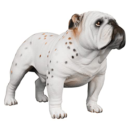 HANABASS Realistische Bulldoggen Figur aus Robustem Kunststoff Detailgetreues Bemaltes Hundemodell als Dekoratives Lernspielzeug für Fördert Kognitive Entwicklung und Tierisches Interesse von HANABASS