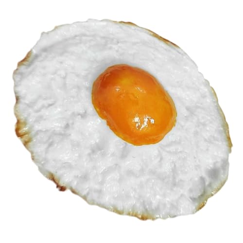 HANABASS Realistische Künstliche Spiegeleier Deko aus Resin Leichtes Fake Food für Küchenrequisiten Fotografie Accessoire und Scherzartikel Detailgetreu und Transportfreundlich von HANABASS