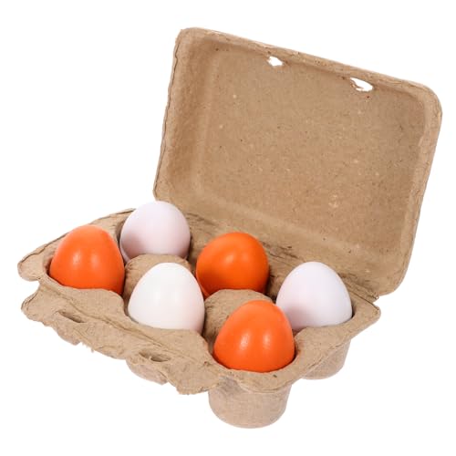 HANABASS Realistische Mini Eier Fake Eier für Kinderküche Miniatur Deko Lebensmittel Lebensechte Küchen Spielwaren Farbenfrohe Puppenhaus Accessoires von HANABASS