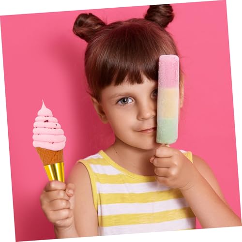 HANABASS Realistisches Eiscreme Eistüten Modell PVC Dessert Shop Deko Fotorequisite Lebensechte Eiskrem Simulation für Schaufenster und Tischdekoration Rosa Creme HANABASS Realistisches Eiscreme Eistüten Modell PVC Dessert Shop Deko Fotorequisite Lebensechte Eiskrem Simulation für Schaufenster und Tischdekoration Rosa Creme von HANABASS