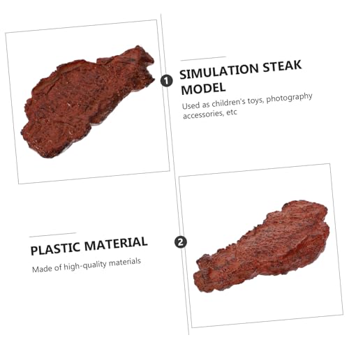 HANABASS Realistisches Plastik Steak Modell Kinderküche Deko Simulation Grillfleisch Zubehör Pretend Play Lehrmittel Leicht Langlebig von HANABASS