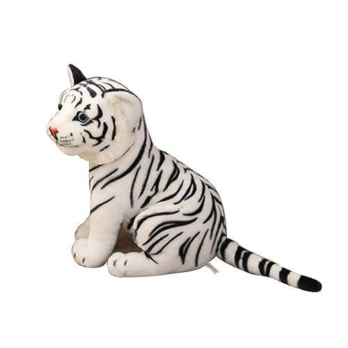 HANABASS Realistisches Weißes Tiger Plüschtier Dekoratives Kuscheltier und Detailreich Verarbeitet Geeignet als Spielpuppe Deko und zum Jahreswechsel von HANABASS