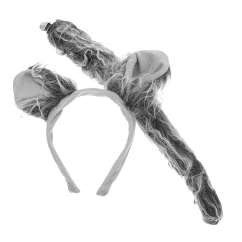 HANABASS Realistisches Wolf Kostüm Set Furry Tierohren Haarreif und Zubehör für Halloween Karneval und Mottopartys Weiches Material Detailgetreu Bequem und Langlebig HANABASS Realistisches Wolf Kostüm Set Furry Tierohren Haarreif und Zubehör für Halloween Karneval und Mottopartys Weiches Material Detailgetreu Bequem und Langlebig von HANABASS