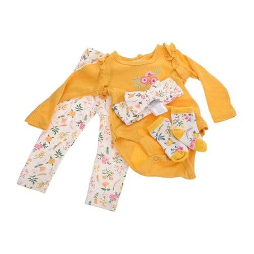 HANABASS Reborn Doll Clothes Set aus Weicher Baumwolle mit Schleifen-Design Langarm-Outfit Socken und Stirnband Realistische Puppenkleidung für Mädchen Rollenspiel und Sammler HANABASS Reborn Doll Clothes Set aus Weicher Baumwolle mit Schleifen-Design Langarm-Outfit Socken und Stirnband Realistische Puppenkleidung für Mädchen Rollenspiel und Sammler von HANABASS