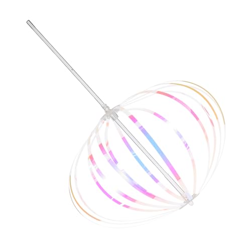 HANABASS Regenbogen -Twist -Stick lustiges Spielspielzeug Streamer-Zauberstab Perlenbrettspiel Blasen für die Hochzeit Mini- Zappelspielzeug Ringe Plastik von HANABASS