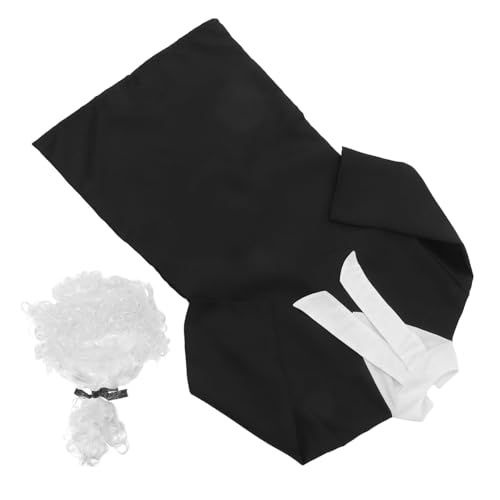 HANABASS Richterkostüm mit Robe und Perücke Authentisches Gerichtskostüm für Halloween Berufswahl Rollenspiel Vielseitig Bequem Langlebig für Jungen und Mädchen HANABASS Richterkostüm mit Robe und Perücke Authentisches Gerichtskostüm für Halloween Berufswahl Rollenspiel Vielseitig Bequem Langlebig für Jungen und Mädchen von HANABASS