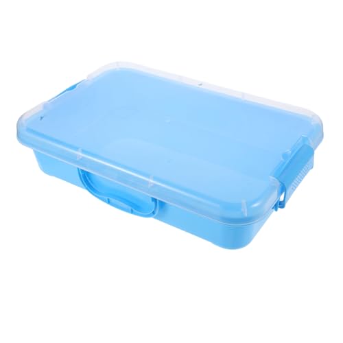 HANABASS Sandkasten Sandbox Aufbewahrungsbox Sand Sandspielzeug für drinnen Kreatives Sandspielzeug für Vorschulkinder Spiele im Freien im Freien Plastik Sky-Blue von HANABASS