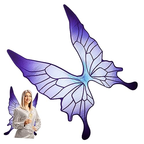 HANABASS Schmetterlingsflügel für Leuchtende Elfenflügel Traumfarben für Kostümpartys Cosplay und Festivals für Kreative Verkleidungen und Besondere von HANABASS
