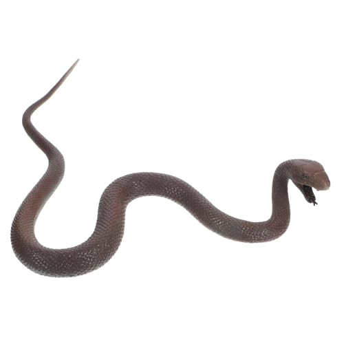 HANABASS Schwarzes Mamba -Schlangenmodell Bürostreiche echt aussehende Schlange Aprilscherz-Gefallen Mini-Schlangenfigur lebensechte Schlange Kinderspielzeug Chocolate von HANABASS