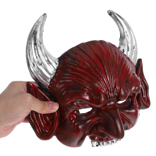HANABASS Sharp-horned Teufelsmaske Beängstigende -halloween- Gruselige Gruselige Halloween- Halloween-halbmaske Gruselige Maskerade Emulsion HANABASS Sharp-horned Teufelsmaske Beängstigende -halloween- Gruselige Gruselige Halloween- Halloween-halbmaske Gruselige Maskerade Emulsion von HANABASS