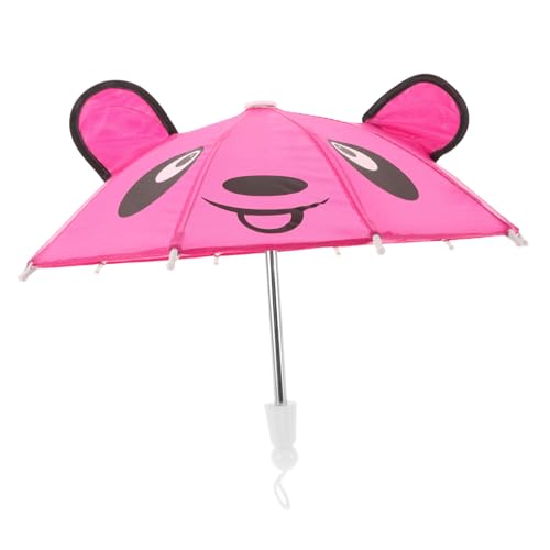 HANABASS Simulation Regenschirmspielzeug Miniatur-Puppenschirm Babypuppe Mini-Regenschirme für Puppe Tiny House Accessoires Puppendekorationen Miniaturschirm Metall Rosy von HANABASS