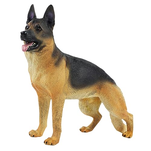 HANABASS Simulation Tiermodell Kinderspielzeug Welpe Dekorative Hundestatue Stehende Hunde Modell Hundestatuen Hundefigur Realistisches Hundefoto Ornament Stehende Hundestatue Modell von HANABASS