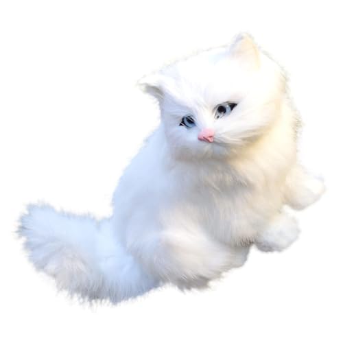 HANABASS Simulationskatze Modell Realistische Furry Katzenpuppe Deko und Mäuseschutz Langlebig und Verarbeitet Katzenliebhaber von HANABASS
