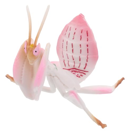 HANABASS Simulationstiermodell kleine Mantis-Figur Desktop-Mantis-Statue Insekten-Gottesanbeterin- Desktop-Mantis-Figur Kleine Mantis-Anzeige Mantis-Statue-Skulptur Plastik Rosa von HANABASS